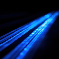Abstract blue lines in the dark