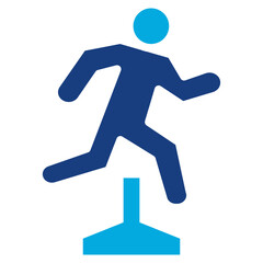 Jumping Athlete icon vector image. Can be used for Track and Field.