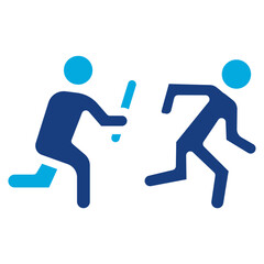 Relay Race icon vector image. Can be used for Track and Field.