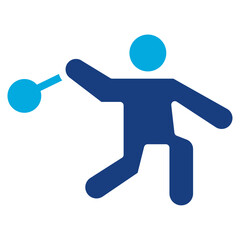 Throwing Athlete icon vector image. Can be used for Track and Field.