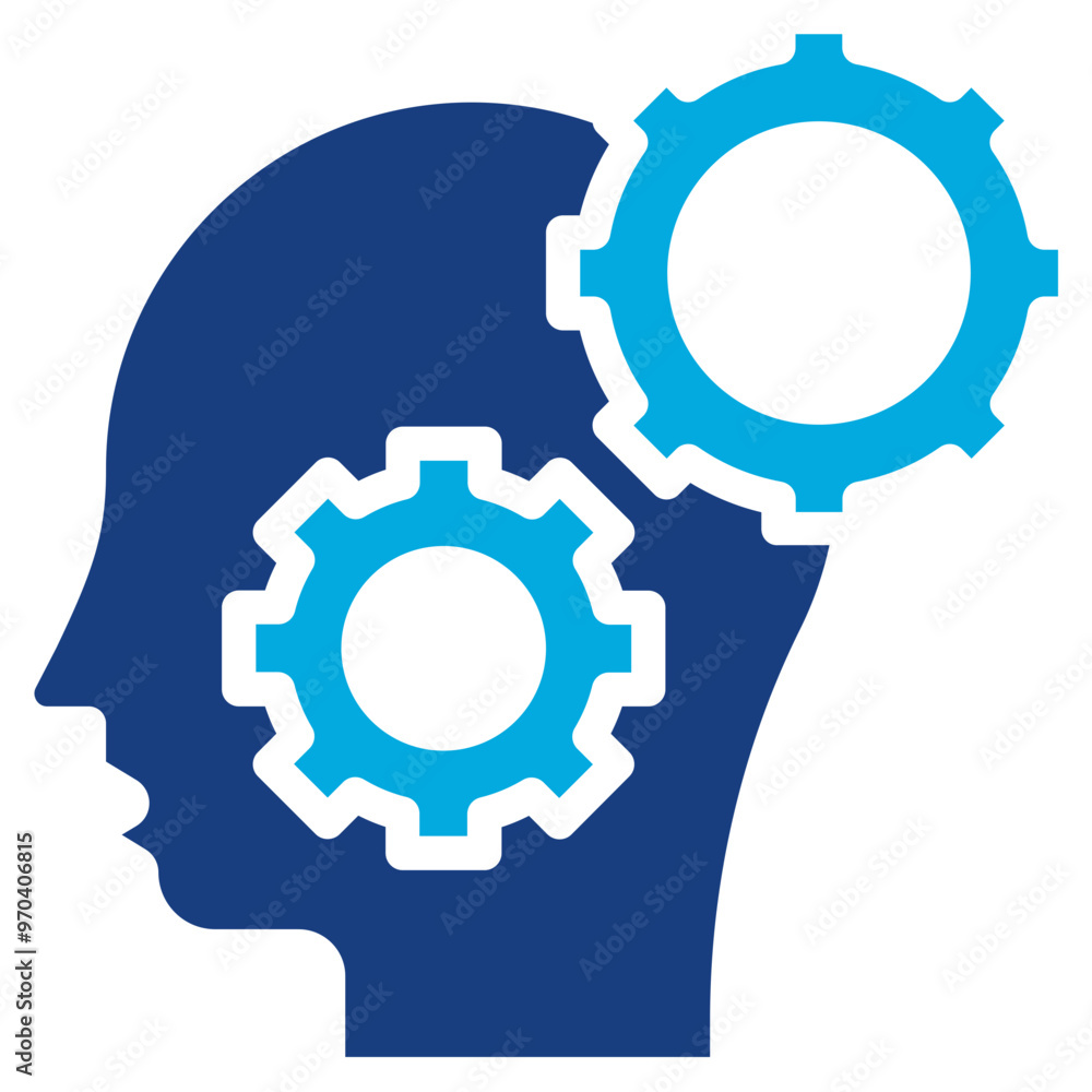 Aufkleber cognitive load icon vector image. can be used for adhd.