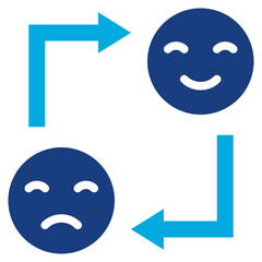 Emotional Rollercoaster icon vector image. Can be used for ADHD.
