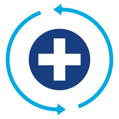 Obraz premium Recovery icon vector image. Can be used for Skin Burns.