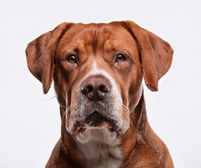 Obraz premium RITRATTO DI UN CANE IN STUDIO CON SFONDO BIANCO