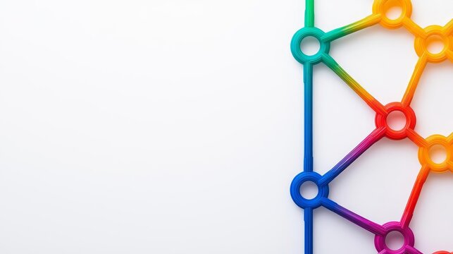 Networking sticker, 3D gradient style, smooth transitions, bold colors, modern feel, conveys connection, digital communication