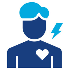 Obraz premium Chest Tightness icon vector image. Can be used for Allergy Symptoms.
