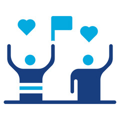 Fans icon vector image. Can be used for Social Relationship.