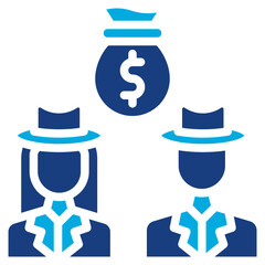 Partners in Crime icon vector image. Can be used for Social Relationship.