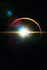 Bright star with lens flare