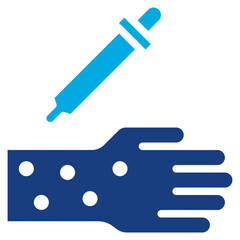 Skin Prick Test icon vector image. Can be used for Medical Tests.