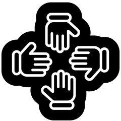 Team work for bussines icon