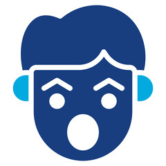 Surprised icon vector image. Can be used for Human Emotions.
