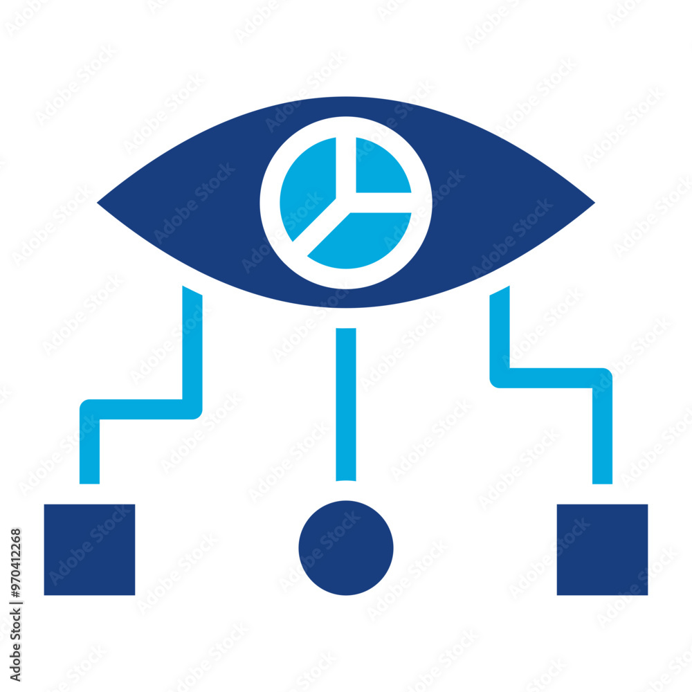 Poster data visualization icon vector image. can be used for data science.