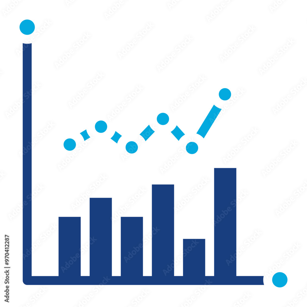 Poster graph icon vector image. can be used for data science.