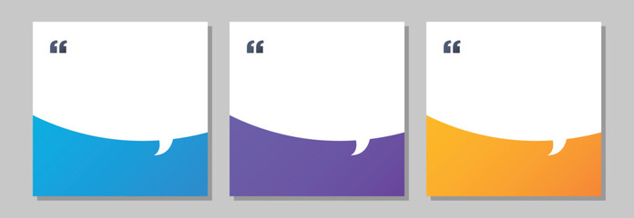 Social media post template designs for quotes.