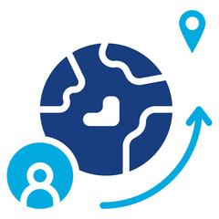 Migration icon vector image. Can be used for Data Science.
