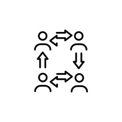 Team communication icon. Simple team communication icon for social media, app, and web design. Vector illustration