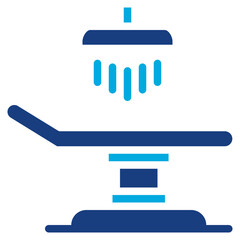 Operating Table icon vector image. Can be used for Plastic and Cosmetic Surgery.