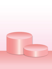 pink podium background for product presentation vector illustration