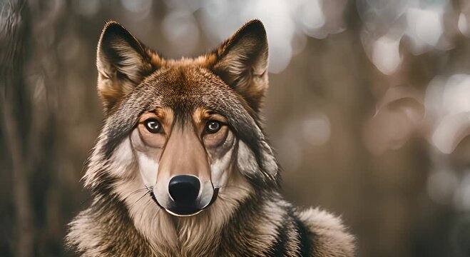 wolf close up cinematic footage  