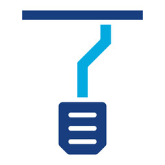Brake Pedal icon vector image. Can be used for Driving School.