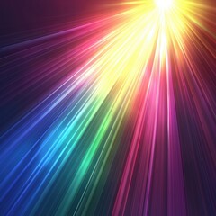 Fototapeta premium Colorful light beams glow.
