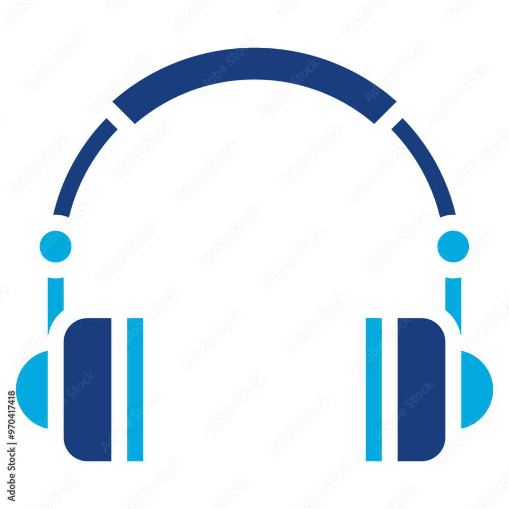 Poster headphones icon vector image. can be used for rock and roll.