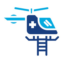 Helicopter Rescue icon vector image. Can be used for Rescue And Response.