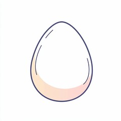 A pastel-colored egg shape sits on a white backdrop, highlighted by gentle curves and soft colors, symbolizing the arrival of springtime