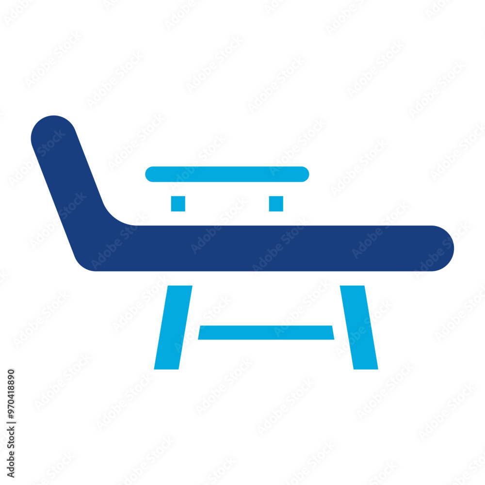 Sticker Beach Chair icon vector image. Can be used for Retirement.