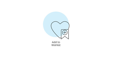 Add to Wishlist Heart for Favorite Products - Vector Icon
