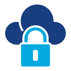 Secure cloud icon vector image. Can be used for Information Security.