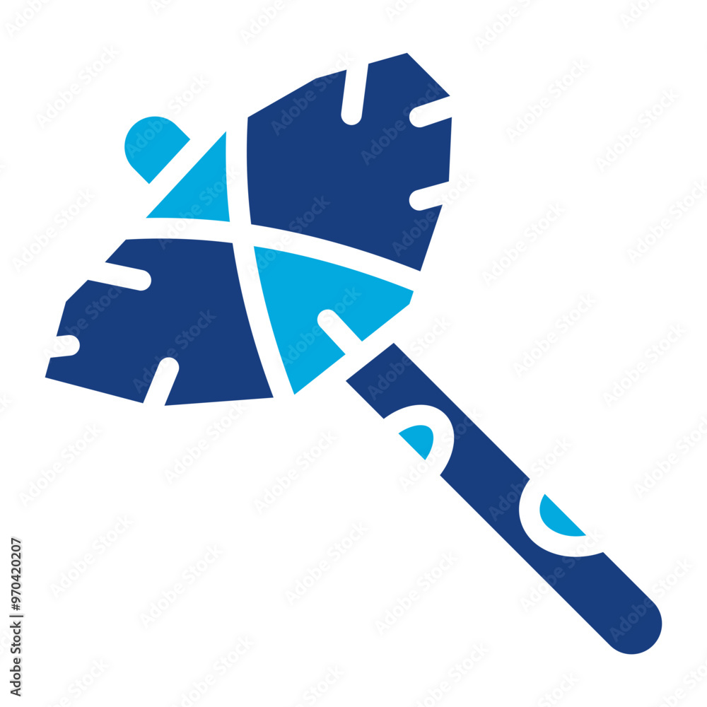 Poster stone hammer icon vector image. can be used for mining and crafting.
