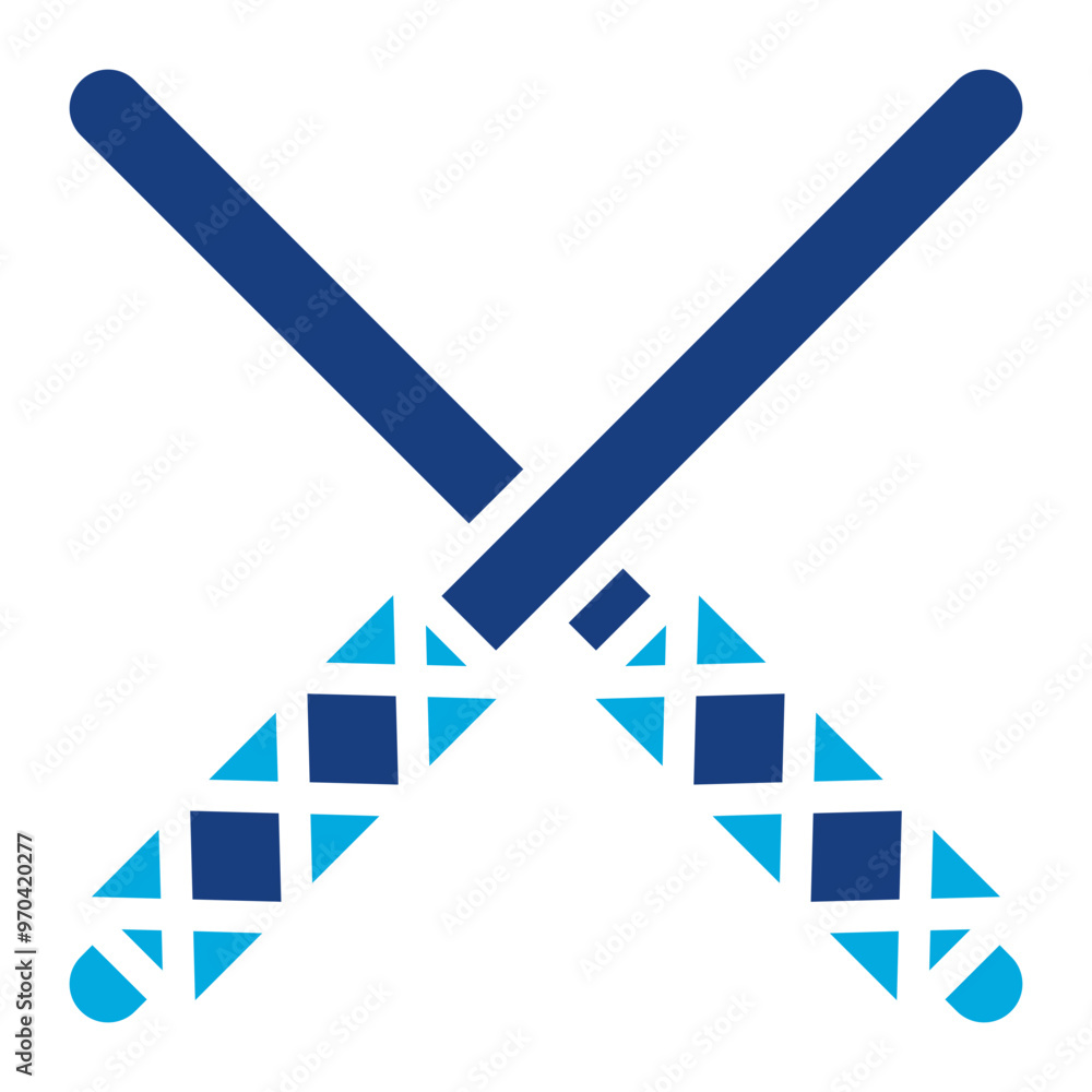 Canvas Prints Wooden Sword icon vector image. Can be used for Mining And Crafting.