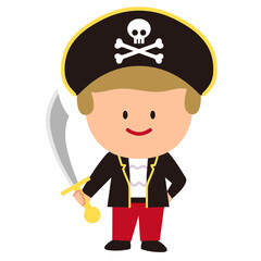 海賊の仮装のイラスト