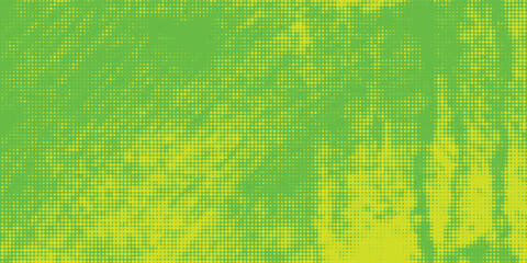 Obraz premium Dots halftone green color pattern gradient texture with technology digital background. Dots pop art comics with nature graphic design.