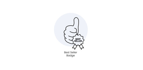 Best Seller Badge for Top Products - Vector Icon