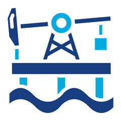 Obraz premium Oil Rig icon vector image. Can be used for Oil And Gas.