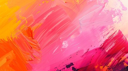 Colorful abstract brush stroke background with vibrant colors and textures, ideal for creative and artistic projects, with a plain background and ample copy space
