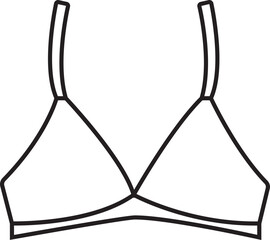 Bra, women underwear line icon. white background Vector illustration.