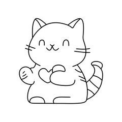 Cat with love, Line art
