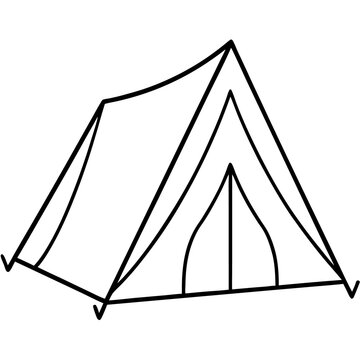 recommend clip art: camping tent outline coloring book page line art drawing