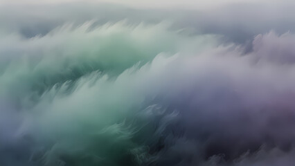 Fototapeta premium Abstract background of fog swirling in the air, blending with soft pastel colors like lavender, mint green, and sky blue