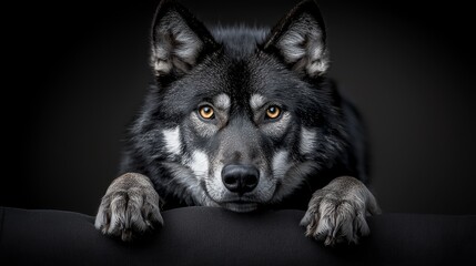 Majestic black and white wolf howling at the moon, line art, empty coloring book page, realistic, high-quality, wildlife, wilderness::1 piercing eyes, majestic pose, untamed spirit, nocturnal