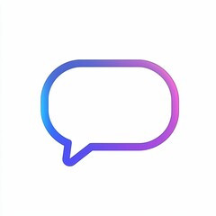 Fototapeta premium This design features a colorful chat bubble shape symbolizing digital conversations, emphasizing the importance of communication in today’s world