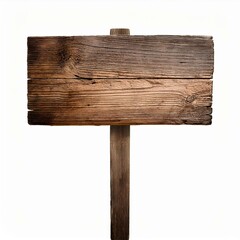 wooden sign isolated on white