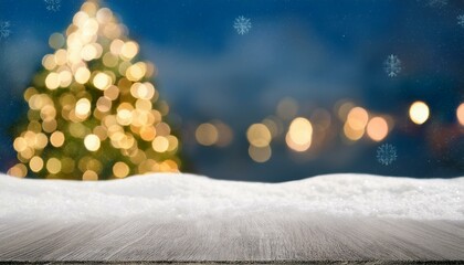 christmas tree with snow