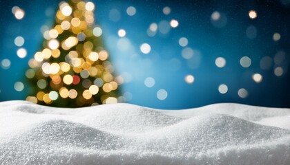 christmas tree and snow