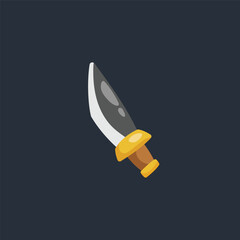 mini knife in flat vector design.