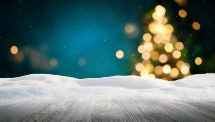 christmas tree in snow